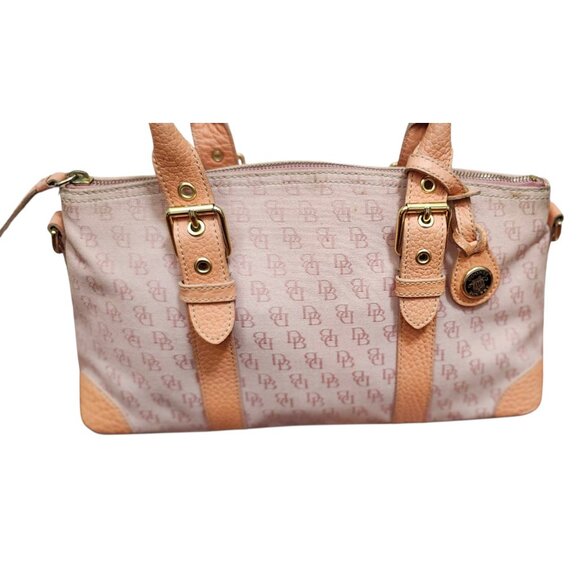 Y2K Dooney & Bourke Logo Pink Canvas Bag Purse - Picture 3 of 16